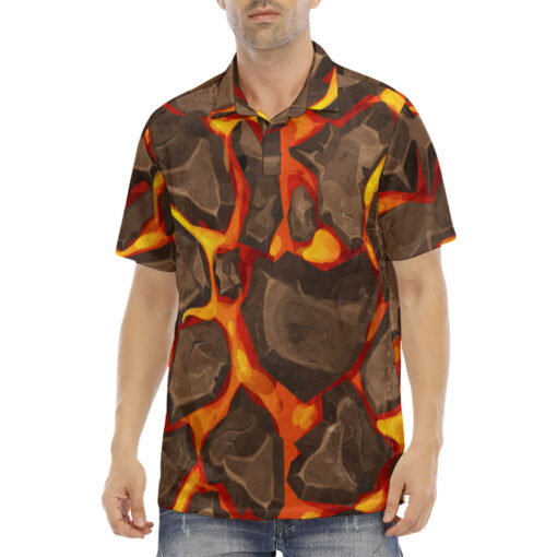 Magma with Stones Velvet Polo Shirt - Image 2