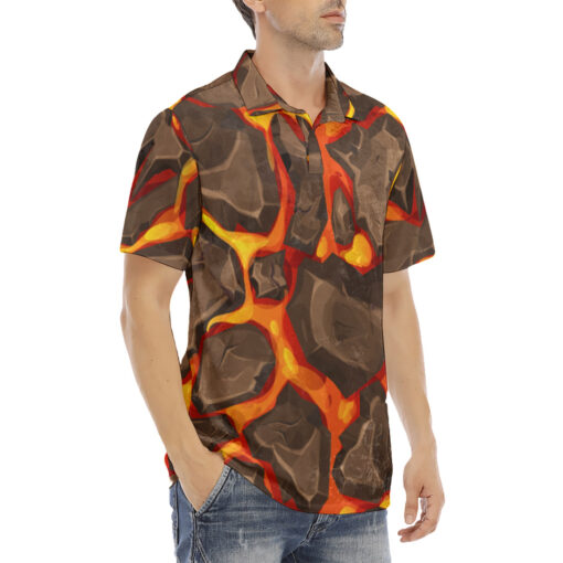 Magma with Stones Velvet Polo Shirt - Image 3