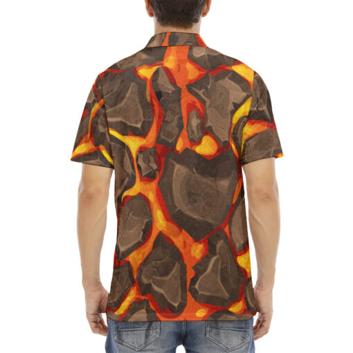 Magma with Stones Velvet Polo Shirt - Image 4