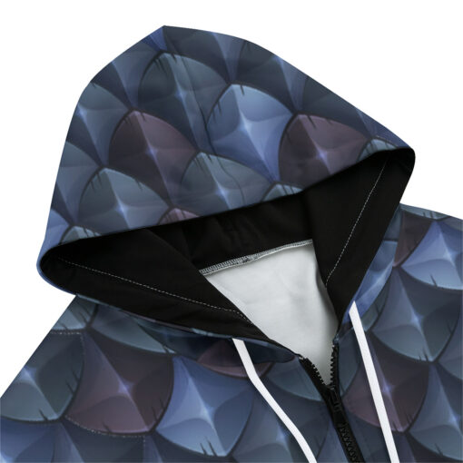 Blue Dragon Reptile Scale Zip Up Hoodie - Image 3