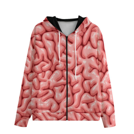 Brain Texture Zip Up Hoodie