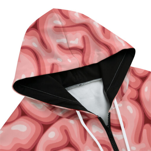 Brain Texture Zip Up Hoodie - Image 3