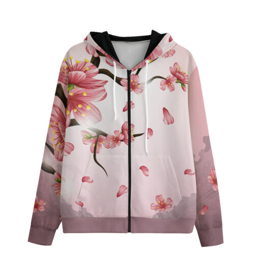 Cherry Blossoms Sakura Zip Up Hoodie