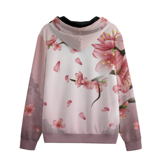 Cherry Blossoms Sakura Zip Up Hoodie - Image 2