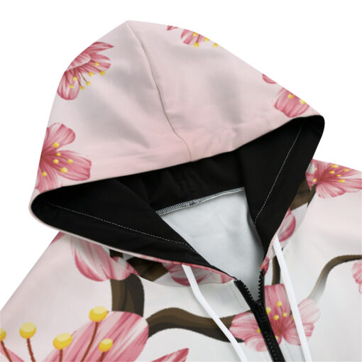 Cherry Blossoms Sakura Zip Up Hoodie - Image 3