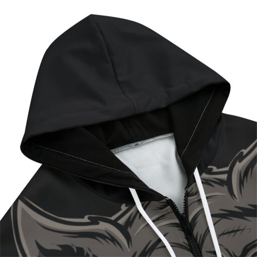 Boar Art Print Zip Up Hoodie - Image 3