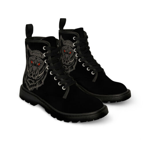 Boar Art Print Canvas Boots