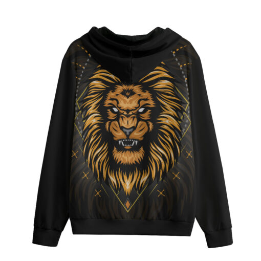 Lion Golden Head Zip Up Hoodie - Image 2