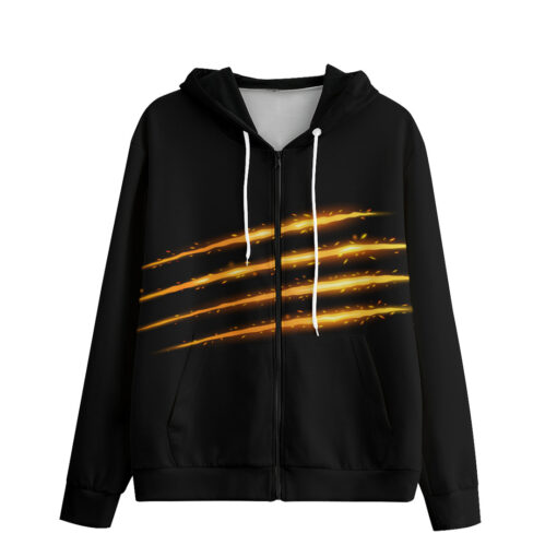 Sparkling Monster Claw Scratches Zip Up Hoodie