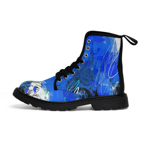 Modern Trendy Art Abstraction Canvas Boots - Image 3