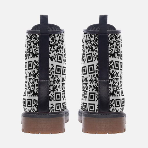 QR Code Trendy Leather Boots - Image 4