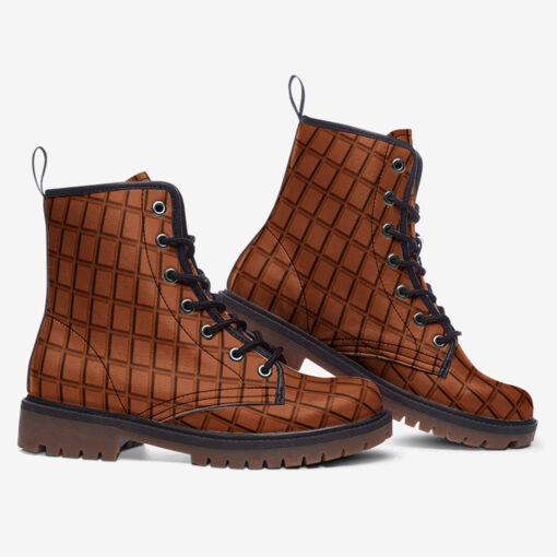 Chocolate Bar Trendy Leather Boots