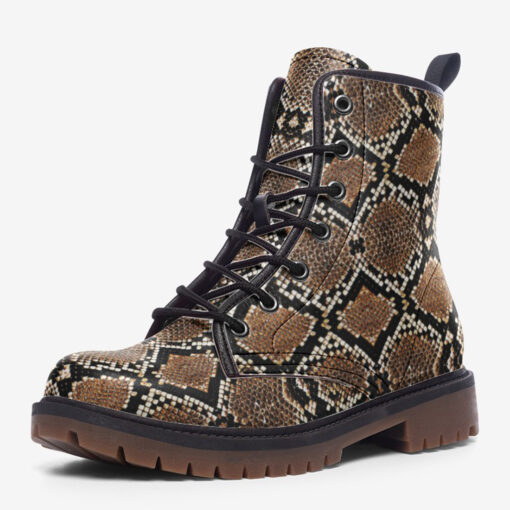 Snake Ornament Trendy Leather Boots - Image 3