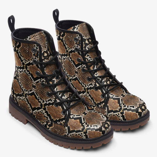 Snake Ornament Trendy Leather Boots - Image 2