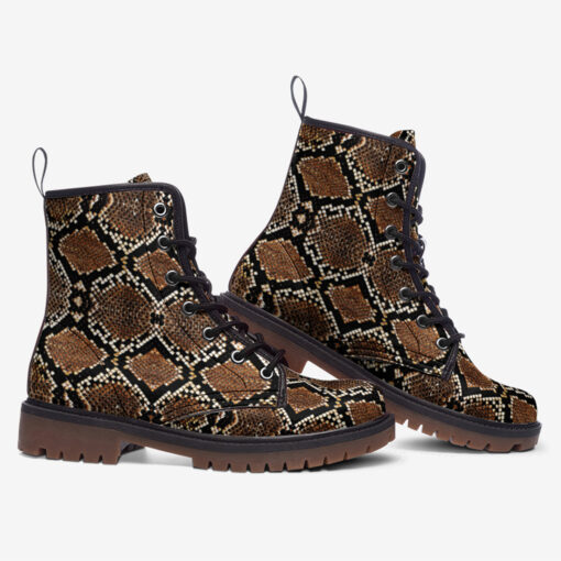 Snake Ornament Trendy Leather Boots