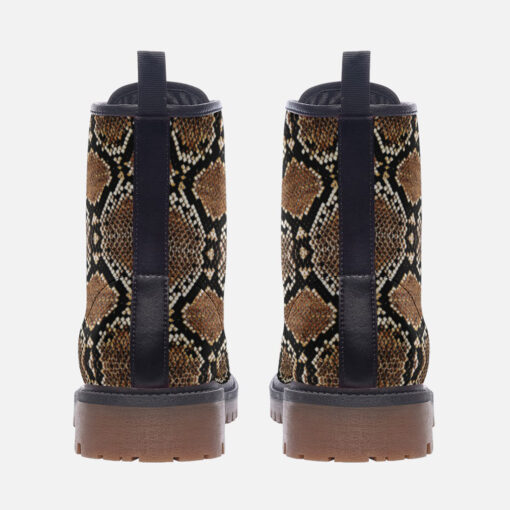 Snake Ornament Trendy Leather Boots - Image 4