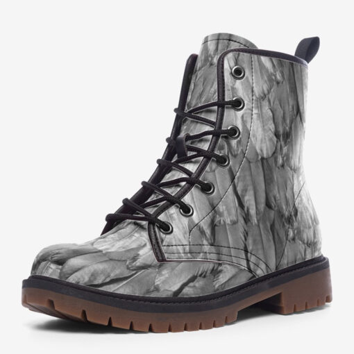 White Raven Plumage Trendy Leather Boots - Image 3