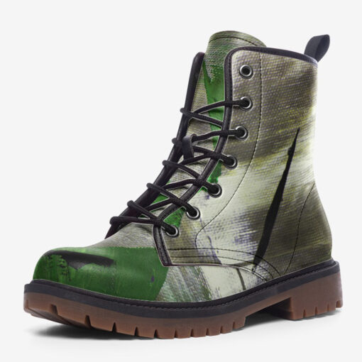 Modern Art Abstraction Trendy Leather Boots - Image 3