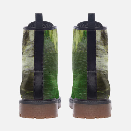 Modern Art Abstraction Trendy Leather Boots - Image 4