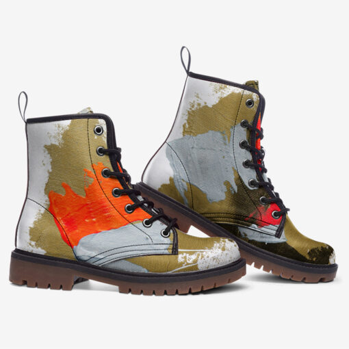 Paint Splash Art Abstraction Trendy Leather Boots