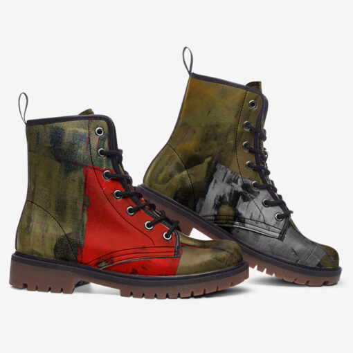 Modern Art Abstraction Trendy Leather Boots