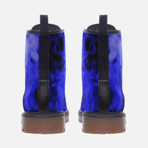 Blue Neon Smoke Trendy Leather Boots - Image 4