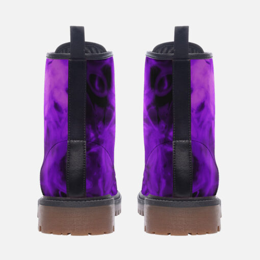 Violet Neon Smoke Trendy Leather Boots - Image 4