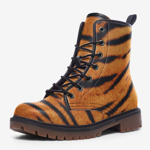 Tiger Pattern Trendy Leather Boots - Image 3