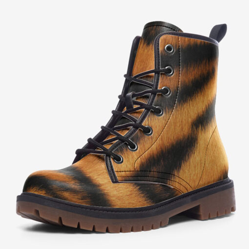 Tiger Pattern Trendy Leather Boots - Image 3