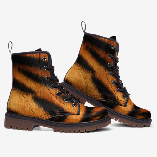 Tiger Pattern Trendy Leather Boots