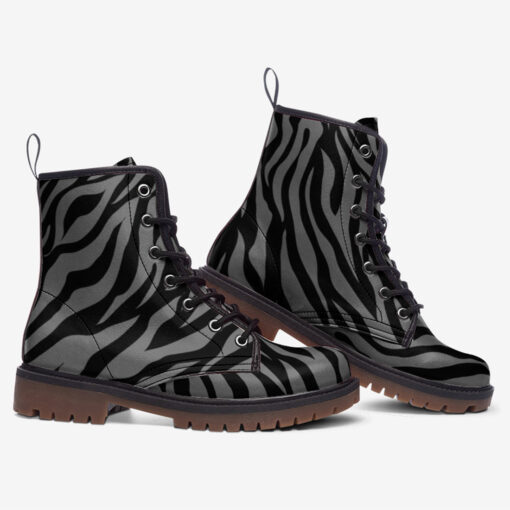 Zebra Camouflage Trendy Leather Boots