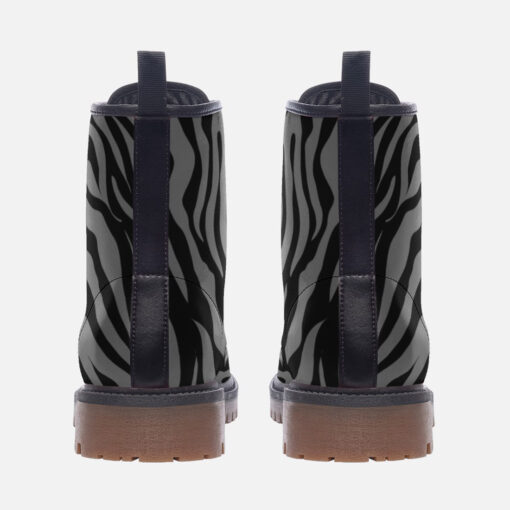 Zebra Camouflage Trendy Leather Boots - Image 4