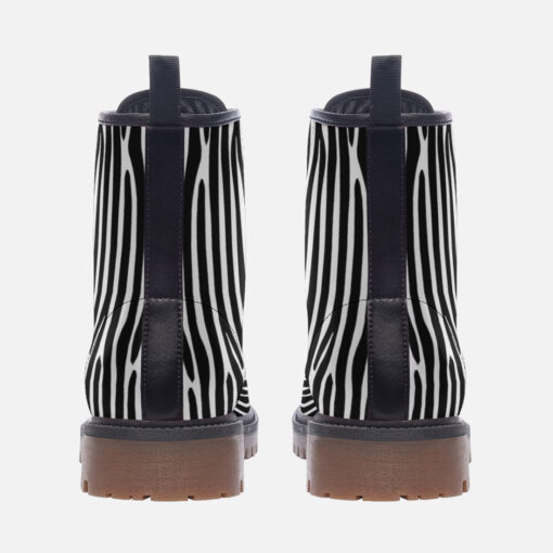 Zebra Pattern Trendy Leather Boots - Image 4