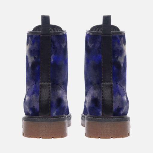 Blue Camouflage Trendy Leather Boots - Image 4