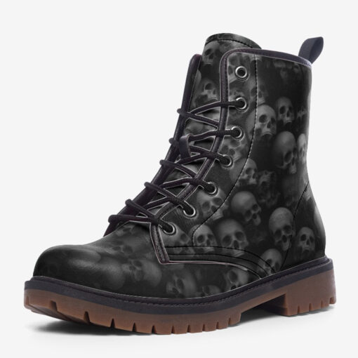 Skulls Grunge Trendy Leather Boots - Image 3