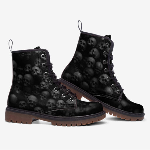 Skulls Grunge Trendy Leather Boots