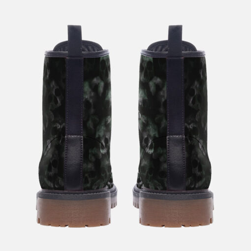 Grunge Skulls Pattern Trendy Leather Boots - Image 4