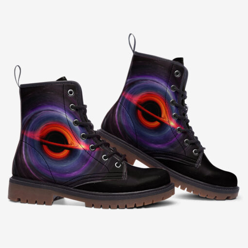 Singularity Collapsar Black Hole Trendy Leather Boots