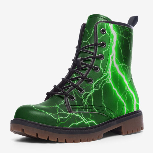 Green Lightnings Trendy Leather Boots - Image 3