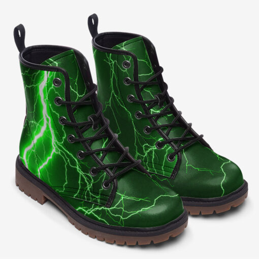 Green Lightnings Trendy Leather Boots - Image 2