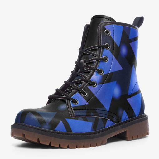 Blue Triangles Trendy Leather Boots - Image 3