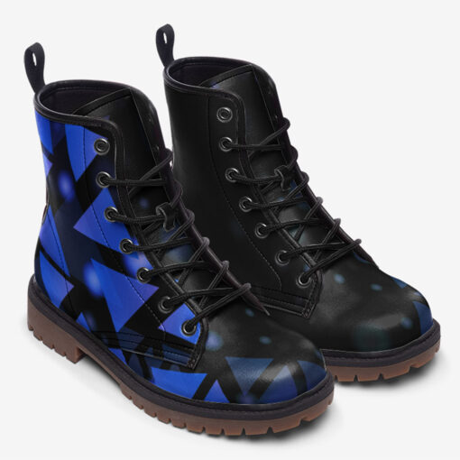 Blue Triangles Trendy Leather Boots - Image 2