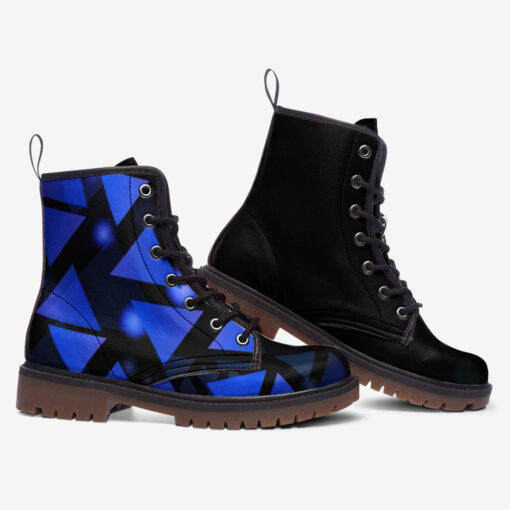 Blue Triangles Trendy Leather Boots