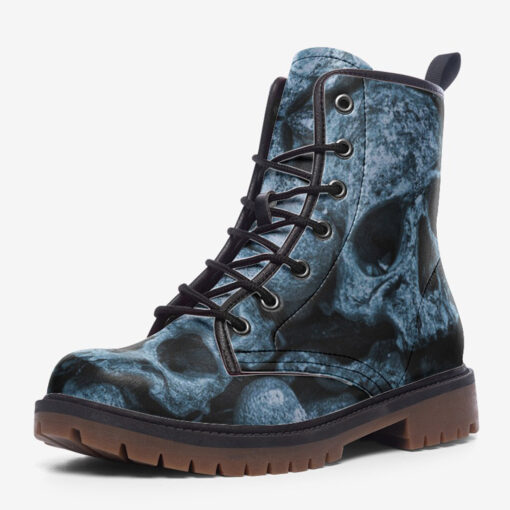 Skulls Art Trendy Leather Boots - Image 3