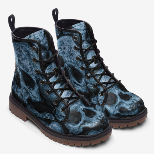 Skulls Art Trendy Leather Boots - Image 2