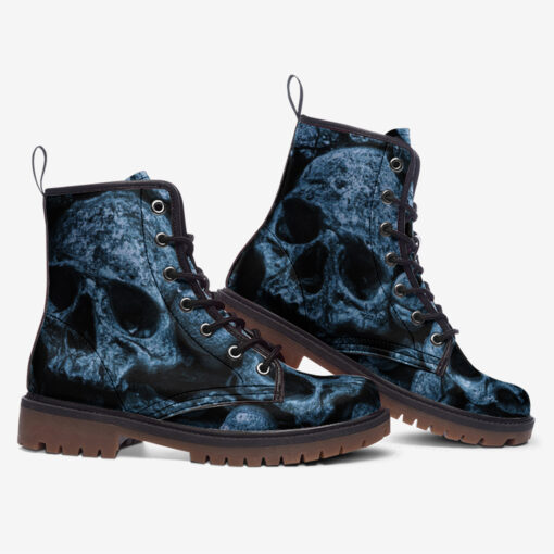 Skulls Art Trendy Leather Boots