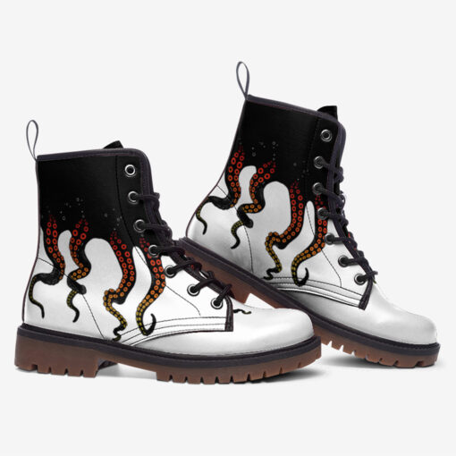 Octopus Tentacles Art Trendy Leather Boots