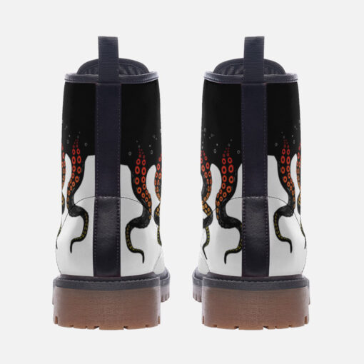 Octopus Tentacles Art Trendy Leather Boots - Image 4