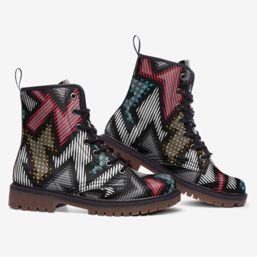 Cloth Grunge Geometric Trendy Leather Boots