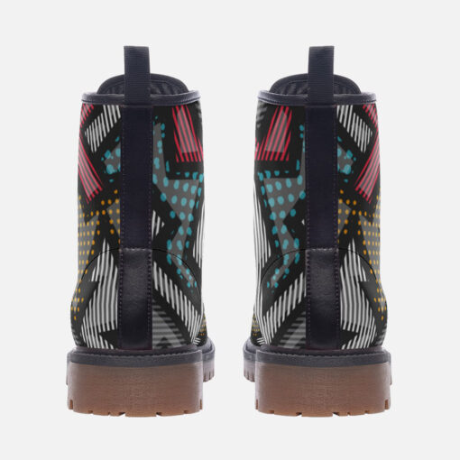 Cloth Grunge Geometric Trendy Leather Boots - Image 4